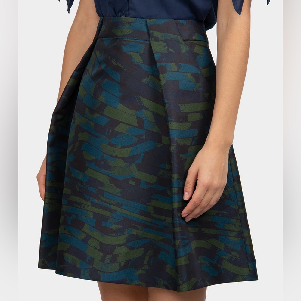 Kenzo Spray Stripes Mini Skirt Quiet Luxury Abstract Academia Minimalist Preppy